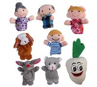 Chosertory 2 Set di Burattini da Dito Giocattolo Animale Bambola di Stoffa Educativo Tessuto Velluto per Bambini Adatto a Regalo Arredamento Casa Scuola Spazio