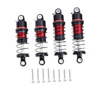 Chosertory 4 Pezzi Ammortizzatori RC Auto Parti Upgrade Alluminio Shock Absorber Metallo Installazione Easy Prestazioni Migliorate Adatto a Modellismo Gara Tempo, Rosso