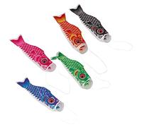 Chosertory 5-Pack 40cm Japanese Windsock Carp Flag Wind Streamer Hanging Decor Kids 5 Colors