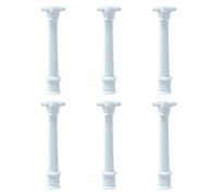 Chosertory 6 Pezzi Mini Pilastri Colonne Greche Statue Greche Decorative Fai Da Te Classiche per Tavolo Da Matrimonio Mini Casa Micro Paesaggio, 3.5 Cm