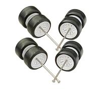 Chosertory 8 Ruote di Scorta in 1/64 con Assi per Ruote di Auto per Camion Radiocomandati, Modellini di Auto Pressofuse, Accessori per Bambini, Bianco