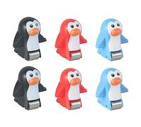 Chosertory 9 Pezzi Tracciato Animale Giocattolo Scivolo Veicolo Set Figure Accessori PVC Resistente agli Urti Adatto per Bambini Bagno Scuola Tempo, 6 Pinguini
