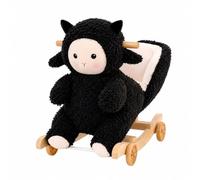 Chosertory a Forma di Agnello in Peluche Confortevole Sedia Rotelle in Legno Stabile per Bambini Piccoli, Neonati, Gioco Indoor