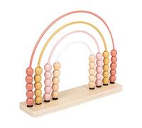 Chosertory Abaco Arcobaleno, Legno con Perline Arcobaleno, Abilità Matematiche Precoci, Legno 2 in 1, Giocattolo per La Scuola Mater, Rosa