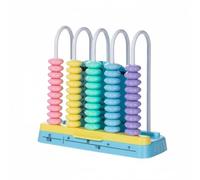 Chosertory Abaco Aritmetico Strumento Educativo Calcolatore Visualizzatore Numerico con Barre Scorrimento Perline per Bambini Pulsante di Reset Adatto per, Blu, 5 Righe