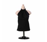 Chosertory Abito Segretaria Donna Set Outfit Bambola 1 6 Accessori Action Figure Completo Top Allacciato Cotone per Corpi Standard Adatto a Collezionisti, Nero, Top