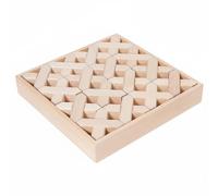 Chosertory Acrylic Block Blocchi Costruzione Cubi Educativi Prismi Legno Materiale Esperienza Sensoriale Riconoscimento Colori Progettazione Immaginativa, Croce in Legno Originale