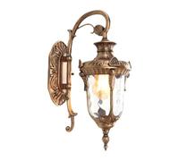 Chosertory Applique da Esterno, Lampada da Parete, Lanterna con Involucro Resistente alle Intemperie in Alluminio E Vetro, Attacco E27, Luce Bianca Calda, Bronzo 27cmx52cm