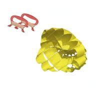 Chosertory Aquilone Arcobaleno Acrobatico Parafoil con Due Linee Maniglie per Manovre Accurate Design lato per Più Forti Leggero, Giallo