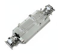 Chosertory Auto Elettrica Telaio Kit Trasmissione Completo Metallo Progetto Robustezza Adatto per Hobbisti E Esperti di Modellismo RC, Argento