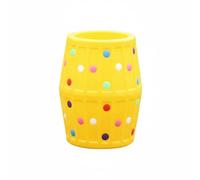 Chosertory Barile Sensoriale per Bambini Barile Gioco Rullo Sensoriale Schiuma Tunnel Imbottito Attività Supporta Rotolare Gattonare Sedersi Gioco Condiviso, Giallo