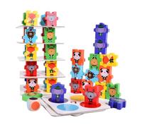 Chosertory Blocchi di Equilibrio per Bambini Gioco Impilabile Set Animali Tavolo Blocchi Equilibrio Educazione Motoria Concentrazione Perseveranza Problem Solving Adatto a Famiglia Scuola Tempo