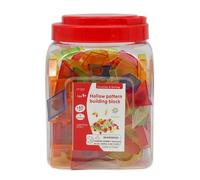 Chosertory Blocchi Geometrici Cavi in Plastica | Colorati, Forme Geometriche Colorate Trasparenti, Riutilizzabile, Strumento di Apprendimento Precoce, per Casa, Asilo