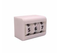 Chosertory Board Timer Meccanico Contaminuti da Scrivania Orologio da Tavolo Promemoria Design Rettangolare con Bordi Arrotondati E Rulli Numerici Visibili, Bianco