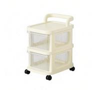 Chosertory Carrello Portaoggetti Trasparente Carrello con Cassetti Ripiani Carrello Ruote Plastica Trasparente Scorrevole E Salvaspazio Adatto per Cucina, Moderno, Minimalista-D