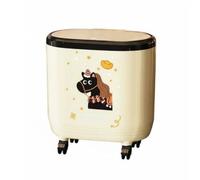Chosertory Cestino da Cucina Pattumiera Bidone Spazzatura Contenitore con Coperchio a Pressione in PP con Ruote Design Ergonomico, color to 6, Modello Regolare - Con Secchio Interno - Buona Fortuna
