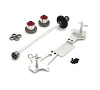Chosertory Componenti Veicoli in Kit Ricambi Auto RC Set Upgrade Trasmissione Telaio Albero Centrale Differenziale in Lega di Alluminio Adatto per Manutenzione Riparazione Modellismo, Argento
