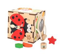 Chosertory Cubo Attività per L'apprendimento Precoce, Regalo di Compleanno, Smistamento di Forme per Bambini, Insetti, Taglia unica bambino