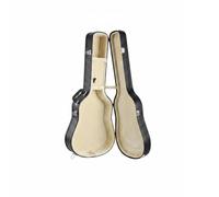 Chosertory Custodia Chitarra Classica Custodia, Custodia Rigida Per Chitarra 40/41 Pollici, PU, Esterno Nero, Interno Crema, Con Spallacci