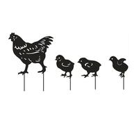Chosertory Decor Ornamento Artistico Giardino Metallo Dal Taglio Originale Stabilità Alle Intemperie Installazione Rapida Adatta a Giardinaggio Aiuole Terrazzo, Black