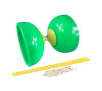 Chosertory Diabolo Gioco Cinese Set Giocattolo Cuscinetto Doppia Coppa Materiale PP Sicuro Adatto a Allenamento Equilibrio Bambini, Verde