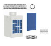 Chosertory Dryer Ventilation Duct Sfiato Interno Asciugatrice Scatola di Ventilazione Kit Flessibile Filtro Antipelucchi Metallo E Fibra Montaggio a Parete