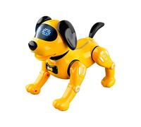Chosertory Giocattolo Robot Cane Telecomandato, Cane Robot RC, Giocattolo RC, Giocattolo Musicale per Bambini Che Fa La Verticale, Cuccioli, Giallo