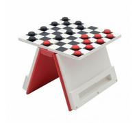 Chosertory Gioco da Tavolo Impiccato Set Completo Parole Gioco Linguistico Educativo Portatile con Scatola Libro Ordinata con Lettere a Ribalta E Supporto, Gioco Da Tavolo Dama