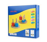 Chosertory Gioco di Logica per Bambini Gioco da Tavolo Ragionamento Puzzle con Anelli E Perni Schede Attività Colorate Esercizi Osservazione E Confronto Adatto