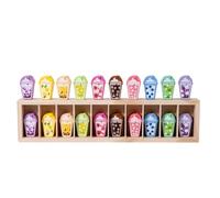 Chosertory Gioco di Memoria Bambini Set Educativo in Legno con Abbinamento Colori Puzzle Forme Tessere Tematiche Organizer Robusto Adatto a Apprendimento Precoce, Bevande Alla Frutta