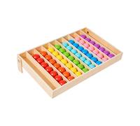 Chosertory Gioco Pedagogico di Abbinamento Colori Educativo Gioco in Legno con Vassoi e Palline Colorate Resistente nsegnanti di Prescuola, Casa