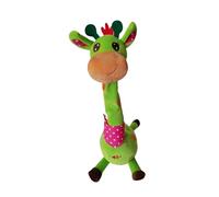 Chosertory Giraffa Giocattolo Peluche Musicale Interattivo Elettronico Volume Regolabile Ripete Canto Morbido Adatto per Bambini 1-3 Anni Regalo Festa, Verde