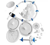 Chosertory Industrial Kit Ricostruzione Aspiratore Piscina Compatibile 280 Ricambi con Ruote Cuscinetti Assi Sacco Tubo E Parti di Guida PVC Durevole Ripristina