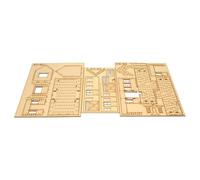 Chosertory Kit di Montaggio Modello Stazione Cittadina 1/72 Pacchetto Materiale Divertente Micro Decorazioni per La Casa