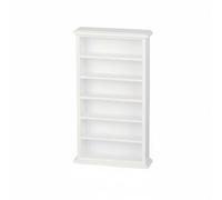 Chosertory Libreria in Miniatura Libreria Mini Scaffale Mobile Esposizione in Legno con Sei Ripiani Effetto Legno 1 12 Adatta per Casa Delle Bambole Collezionismo Progetti Creativi, White