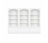 Chosertory Libreria in per Casa Delle Bambole con Struttura Libera E Pannellate in Legno di Betulla per Espositori E Modellismo Adatto per Regalo E Decorazione di Stanze, Bianco