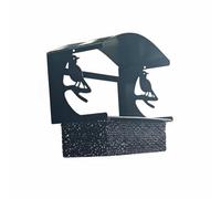 Chosertory Mangime per Uccelli Esterno Mangiatoia Tray Finestra Dallo Stile Rustico Ferro Sospeso Montaggio Facile Adatto a Decorazione Giardino Esterno Balcone Cortile Spazi All’aperto, Nero