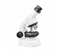 Chosertory Microscopio per Bambini Kit Scientifico Strumento Laboratorio Esplorazione Pratica Ingrandimento 1200x con Vetrini Pronti Fai da Te Pinzette Guida di