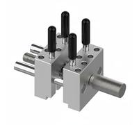 Chosertory Mini Morsa di Precisione Morsa Morsetto Pinza Vite Supporto Portatile con Presa a una Mano per Controllo Totale Del Pezzo Fori Multipli per, Argento