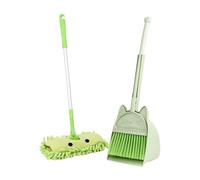 Chosertory Mini Scopa con Paletta E per Bambini, Strumenti per Le Pulizie Domestiche, Piccolo Aiutante per Bambini in età Prescolare, Verde