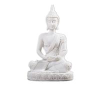 Chosertory Mini Statua Buddha Statua Figurina Scultura in Resina con Sash Decorativo E Struttura Compatta per Decorazione Adatta per Meditazione Ingresso Tavolino Studio, 134-Wh