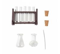 Chosertory Miniature Dollhouse Laboratorio Miniatura 1 12 Set Scaffale Provettes Casa delle Bambole Mobili Realistici in Legno E Vetro per Diorami Fotografia Scuola Farmacia Laboratorio, caffè