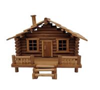 Chosertory Modellino Palafitta Bamboo Capanna su Palafitte Casetta Miniatura Ornamento in Bambù Progetto Manuale Coinvolgente Struttura Robusta E Aspetto Classico Adatto per Scrivania, Carbonized