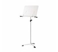 Chosertory Musicale Pieghevole Regolabile Supporto Spartiti Portatile con Treppiede Rinforzato Piatto Antiscivolo in Ferro in Gomma EVA per Uso Continuo Adatto per Concerti Lezioni Sala, Bianco