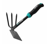 Chosertory Paletta da Giardinaggio Paletta Trapiantatore Attrezzo Manuale Zappetta Mano Materiale Acciaio al Carbonio Antiruggine Manico Ergonomico Antiscivolo, Zappa Blu 2-In-1