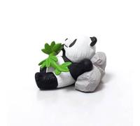Chosertory Panda Toy Statuetta Figurina Mini Ornamentale Soprammobile in PVC Resistente E Lavabile Dettagli Realistici per Cruscotti Auto, Panda Sdraiato sulla Roccia