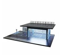 Chosertory Parcheggio Miniatura Struttura Livelli Espositore Parcheggi Architettura Realistica con Effetto Luminoso Integrato Adatto per Collezioni di Modellini, 2-Strati W Leggera