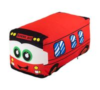 Chosertory Peluche a Forma di Scuolabus, Giocattolo per Auto, Compagno per La Buonanotte, Regalo per Le Feste, Cuscino da Morbido per Studio, Soggiorno, Orn, Rosso 20 cm