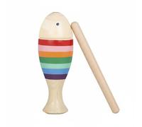 Chosertory Percussioni Musicali Bambini Giocattolo Ritmico Strumento Legno Pesci Raganella Tamburo Incentivo All Ascolto Sviluppo Attenzione Divertimento Guidato