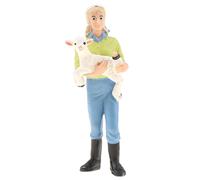 Chosertory Personaggio PVC Statuina Personaggio Modello Fattore Realistico Mini Figura Decorativa Statuetta Artigianale Dettagli Raffinati Adatta per Bambini, Come Mostra di Foto Una Pecora